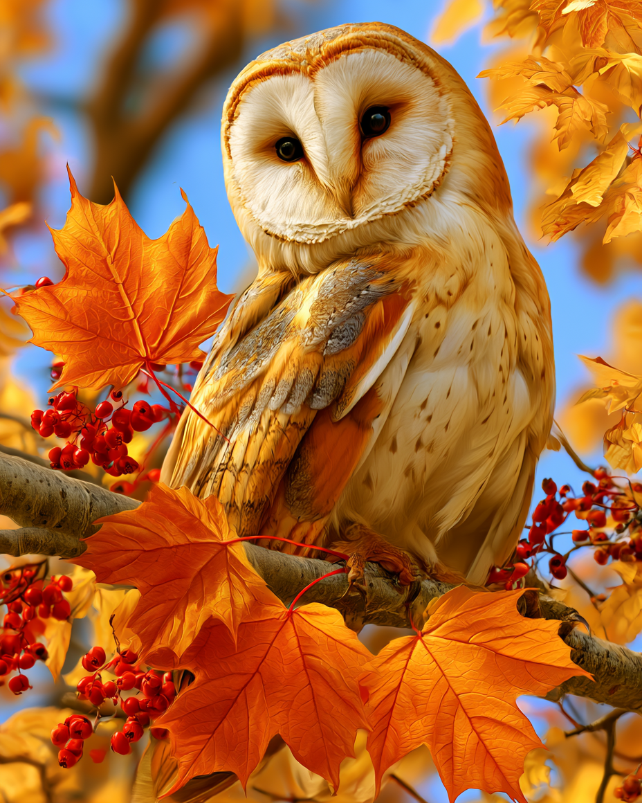 Autumn Owl - Diamond Painting