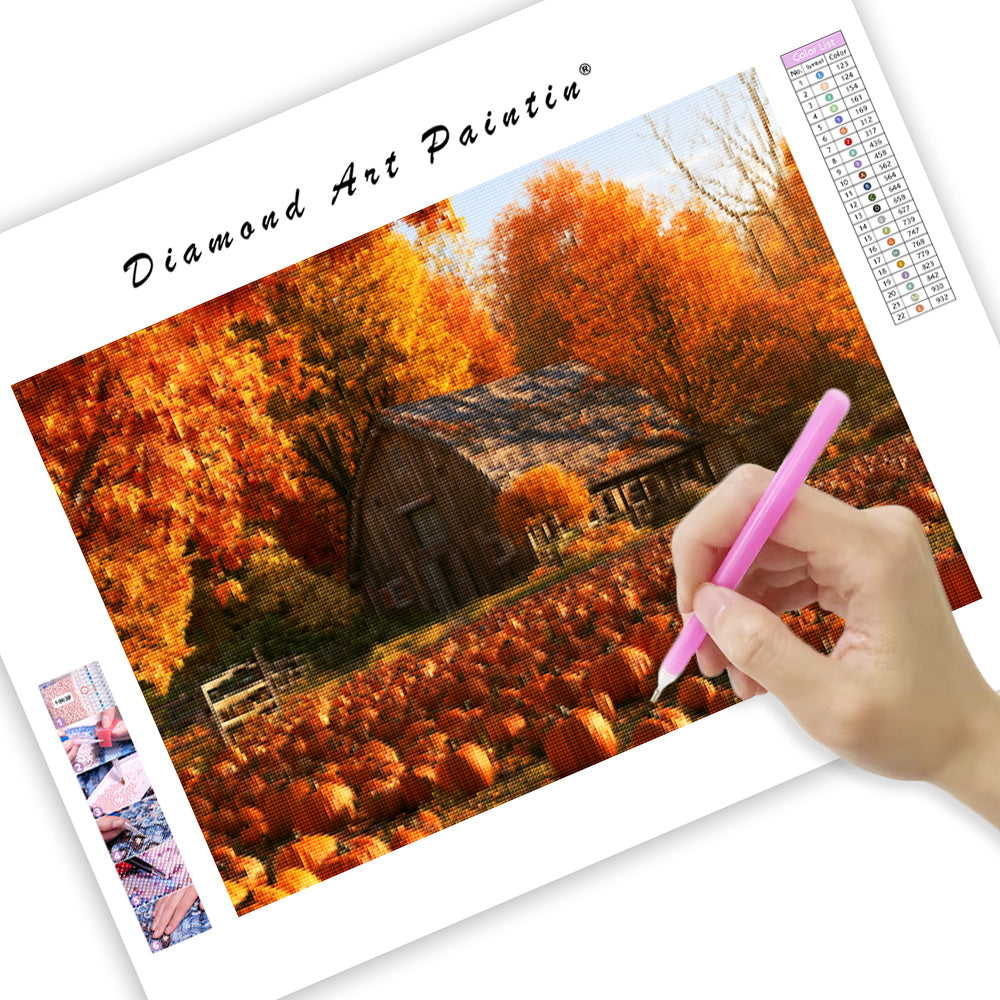 Autumn Pumpkin Farm - Diamond Painting
