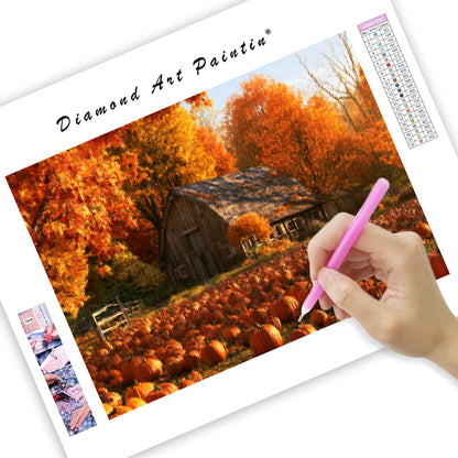 Autumn Pumpkin Farm - Diamond Painting