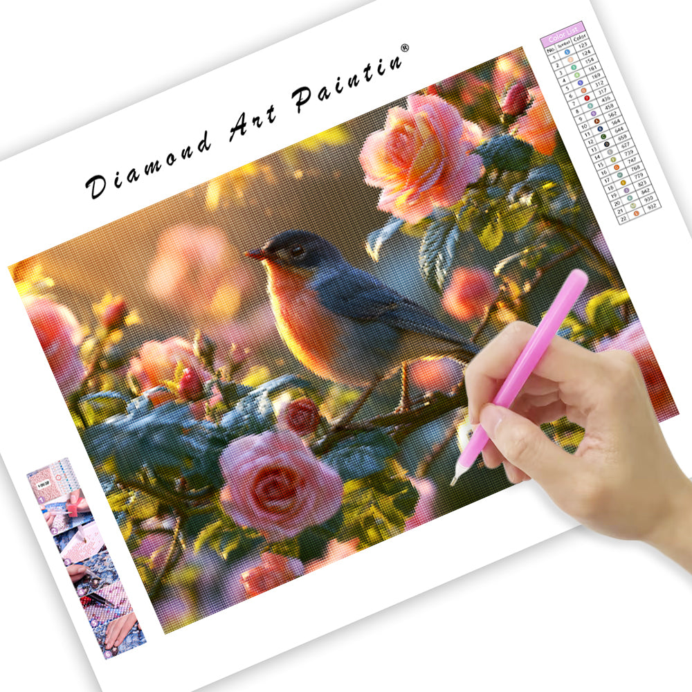Bird Cottage Garden - Diamond Painting