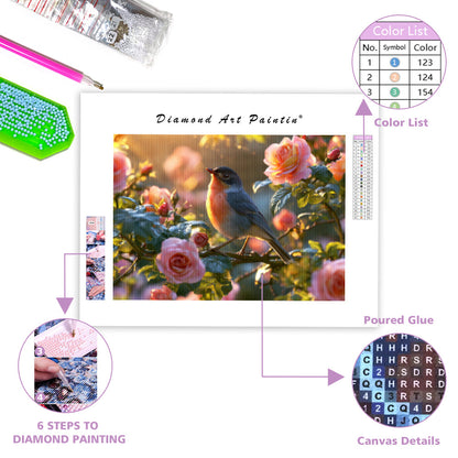 Bird Cottage Garden - Diamond Painting
