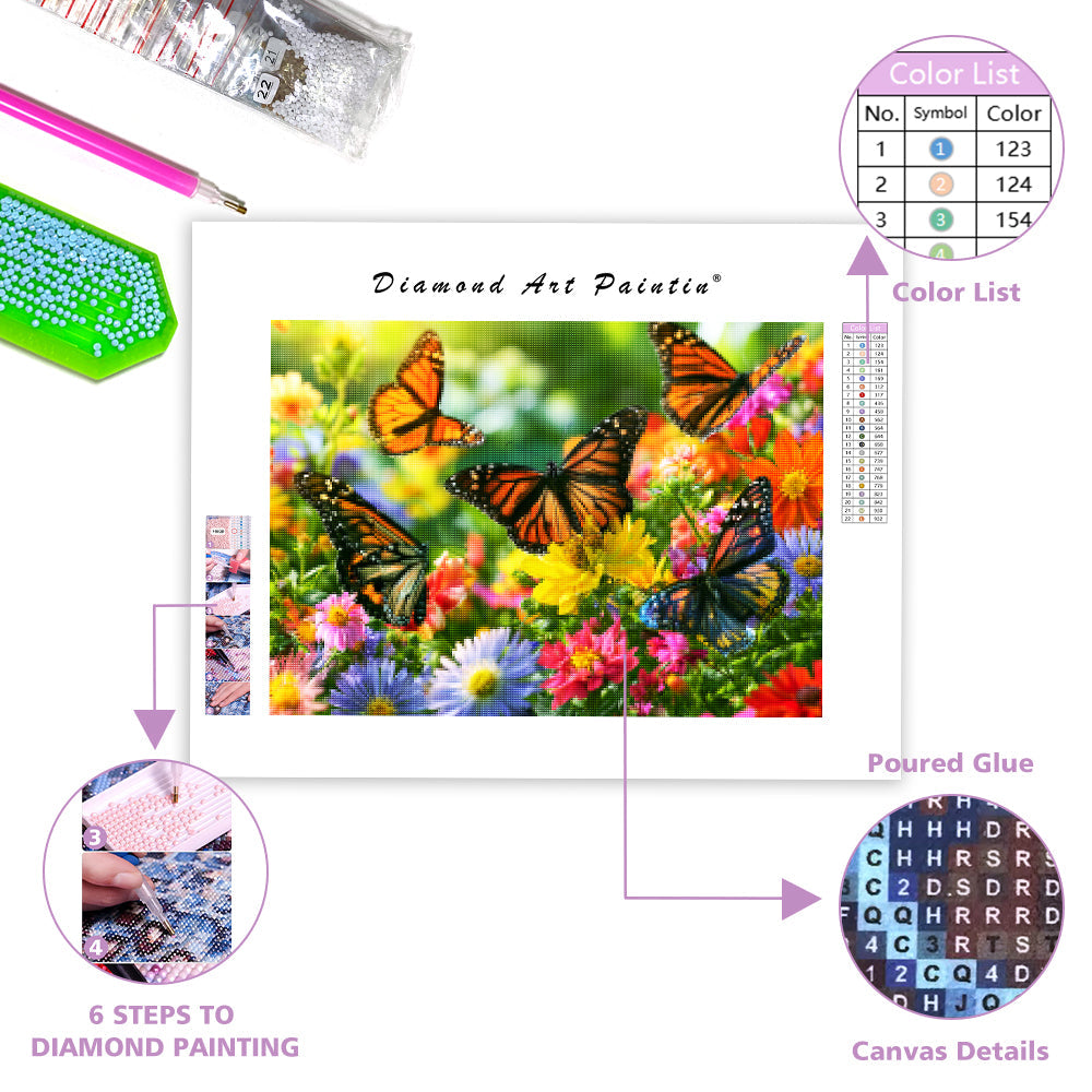 Butterfly Garden - Diamond Painting
