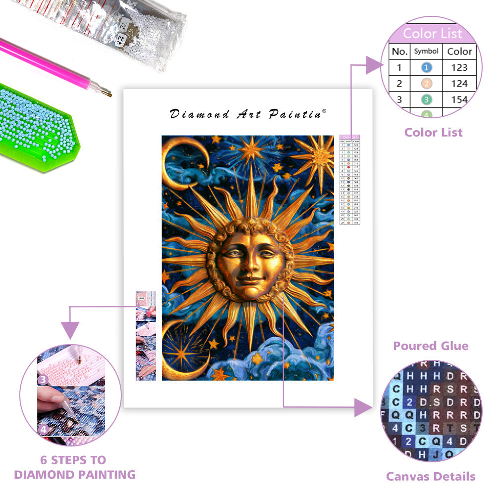 Celestial Sun - Diamond Painting