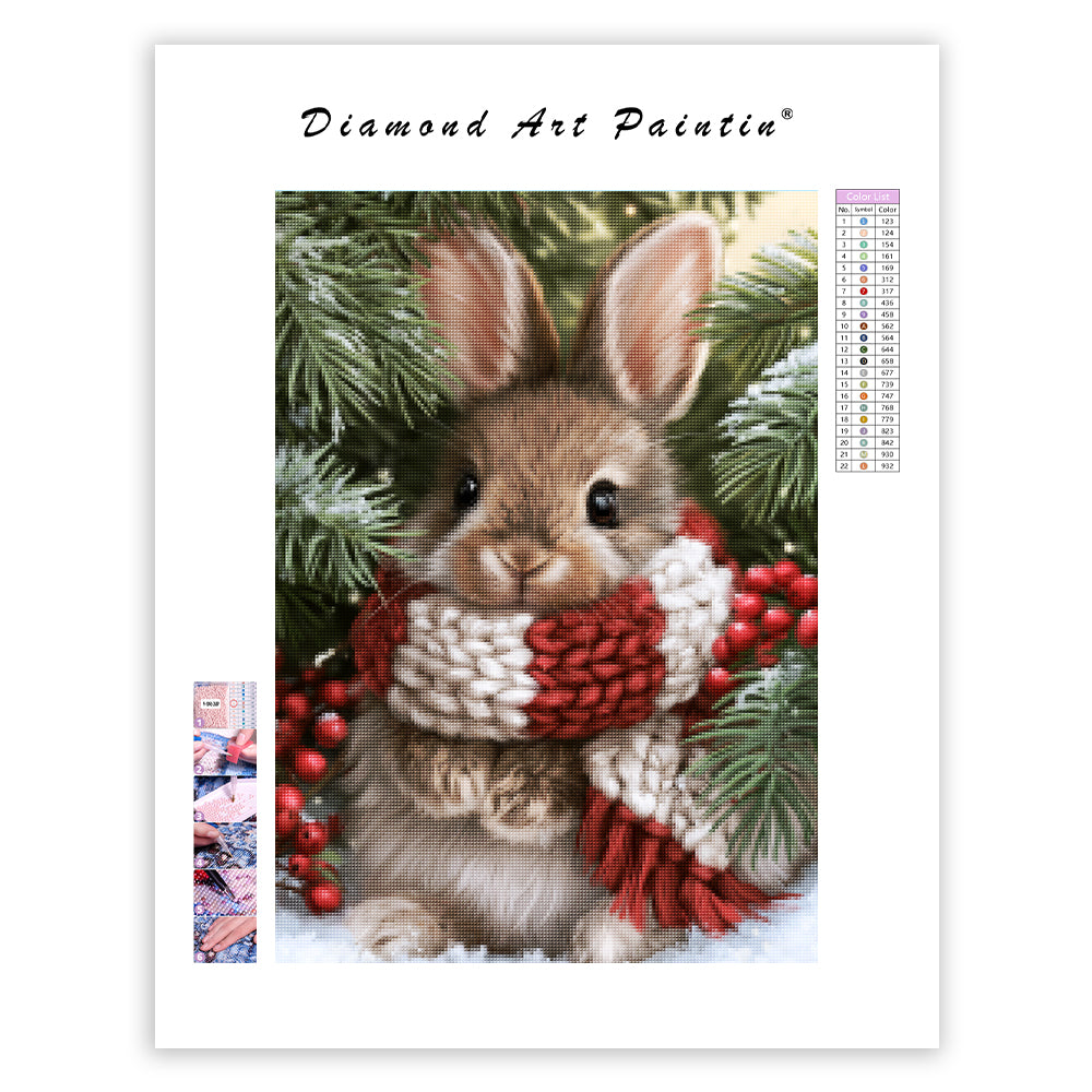 Christmas Bunny - Diamond Painting