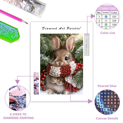 Christmas Bunny - Diamond Painting