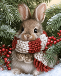 Christmas Bunny - Diamond Painting