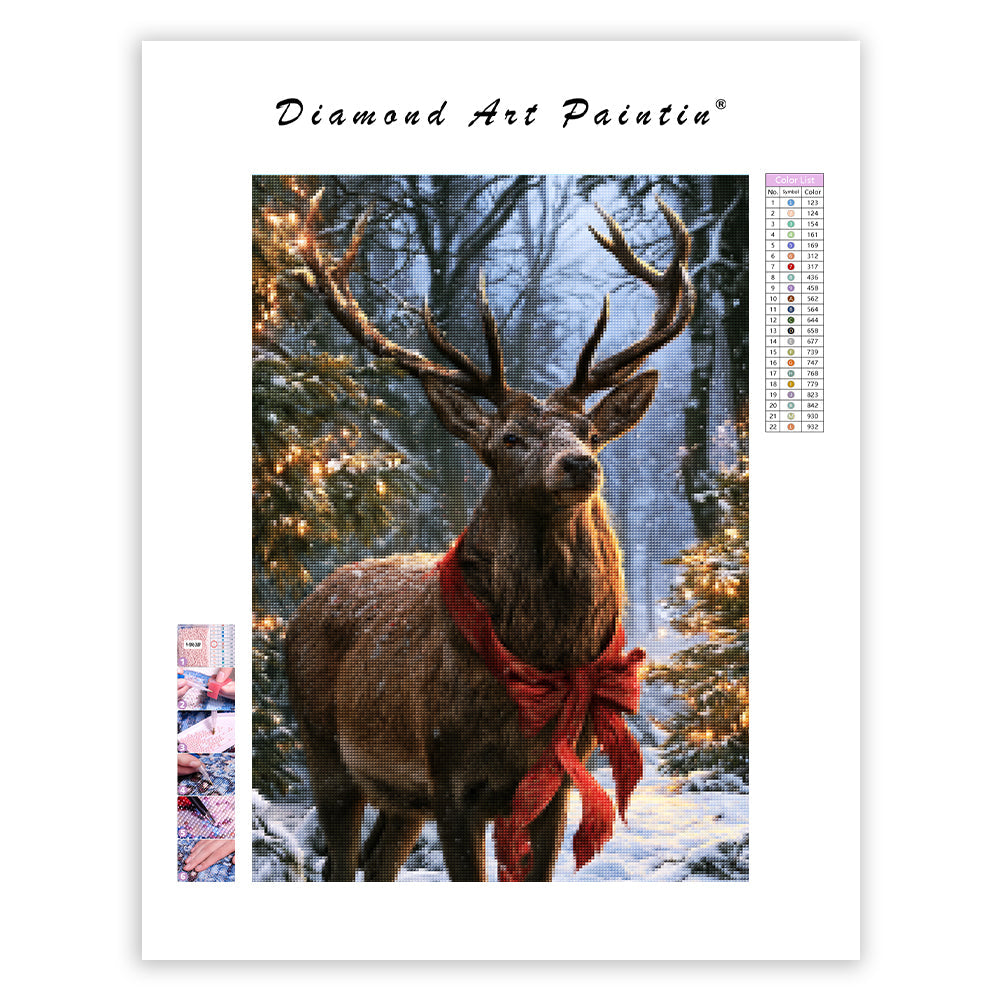 Christmas Deer - Diamond Painting