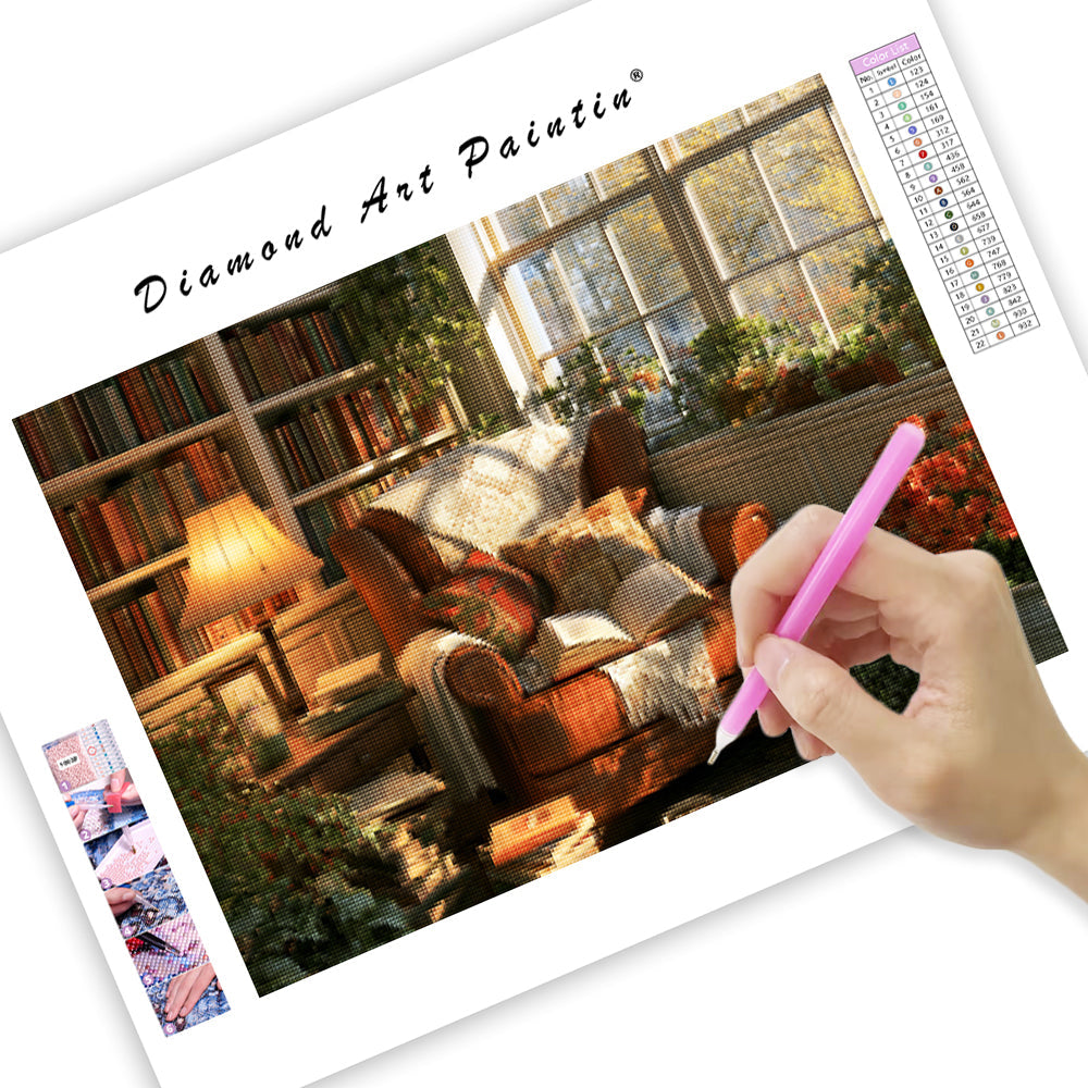 Cozy Reading Corner - Diamond Painting