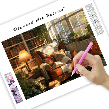 Cozy Reading Corner - Diamond Painting