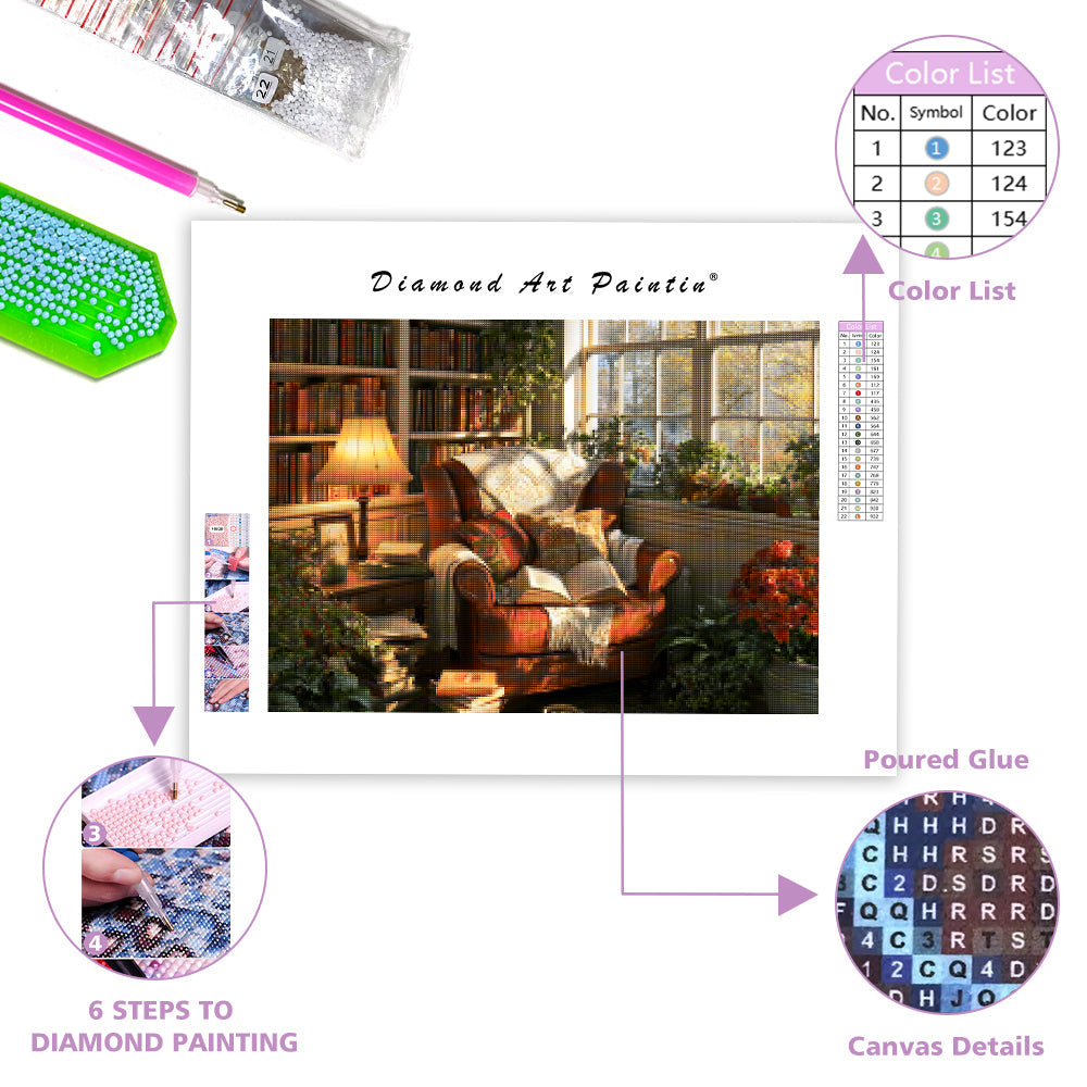 Cozy Reading Corner - Diamond Painting
