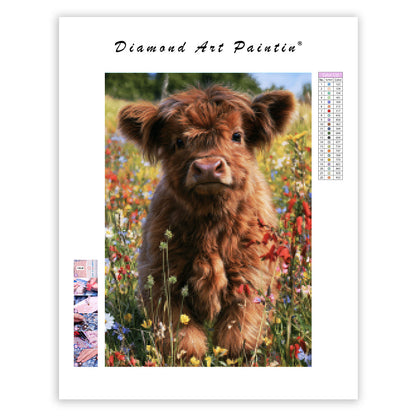Cute Highland Cow - Diamond Painting