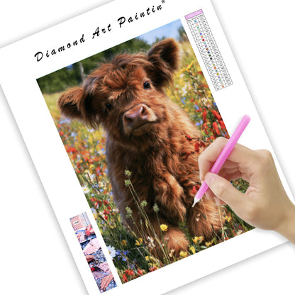 Cute Highland Cow - Diamond Painting
