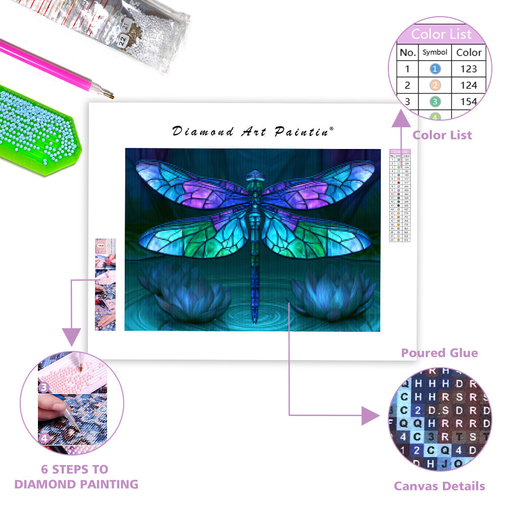 Dragonfly Lagoon - Diamond Painting