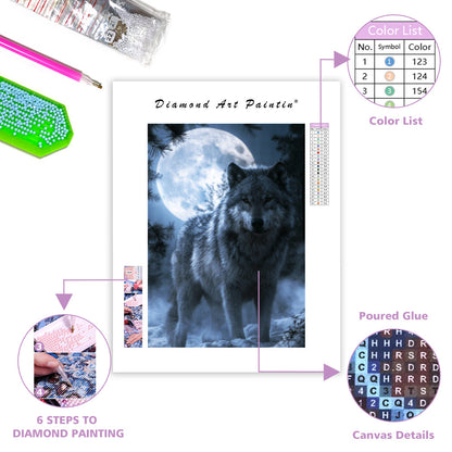 Fantasy Wolf - Diamond Painting