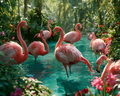 Flamingo Paradise - Diamond Painting