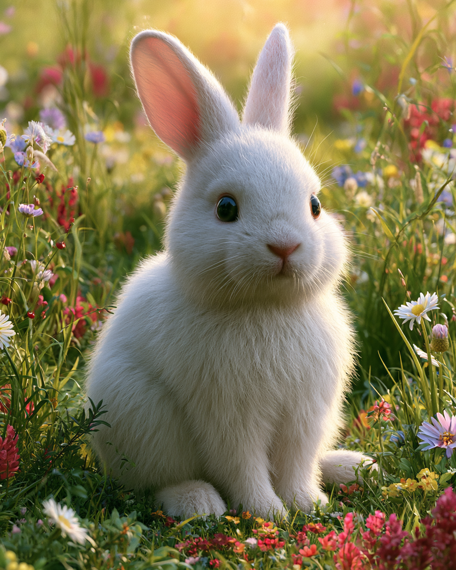 Fluffy Rabbit - Diamond Painting