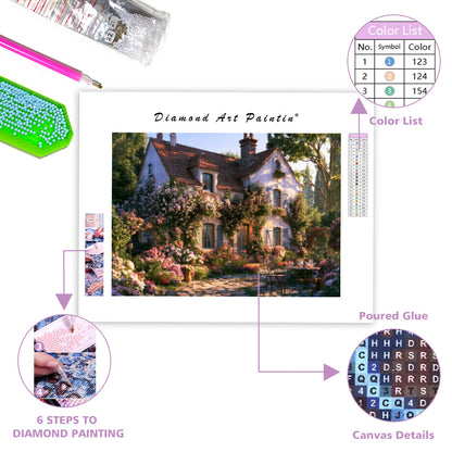 French Garden House - Diamond Painting