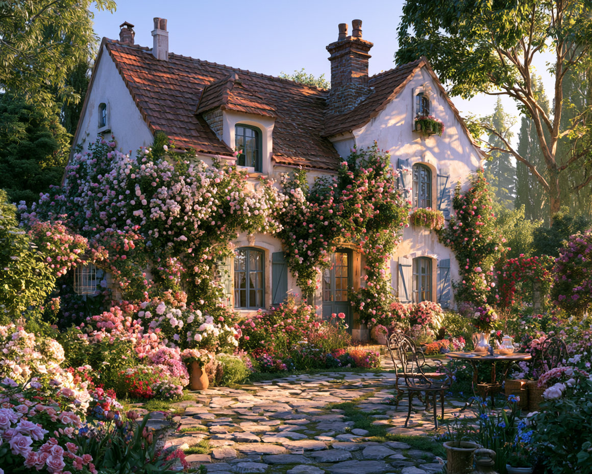 French Garden House - Diamond Painting