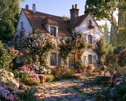 French Garden House - Diamond Painting