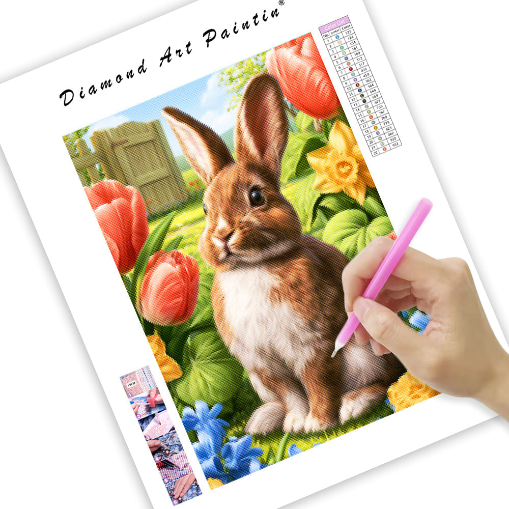 Garden Rabbit - Diamond Painting