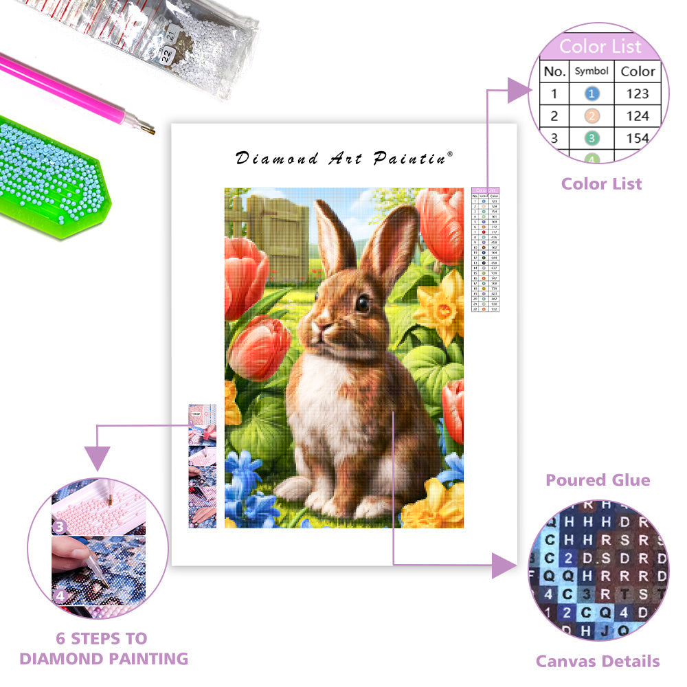 Garden Rabbit - Diamond Painting