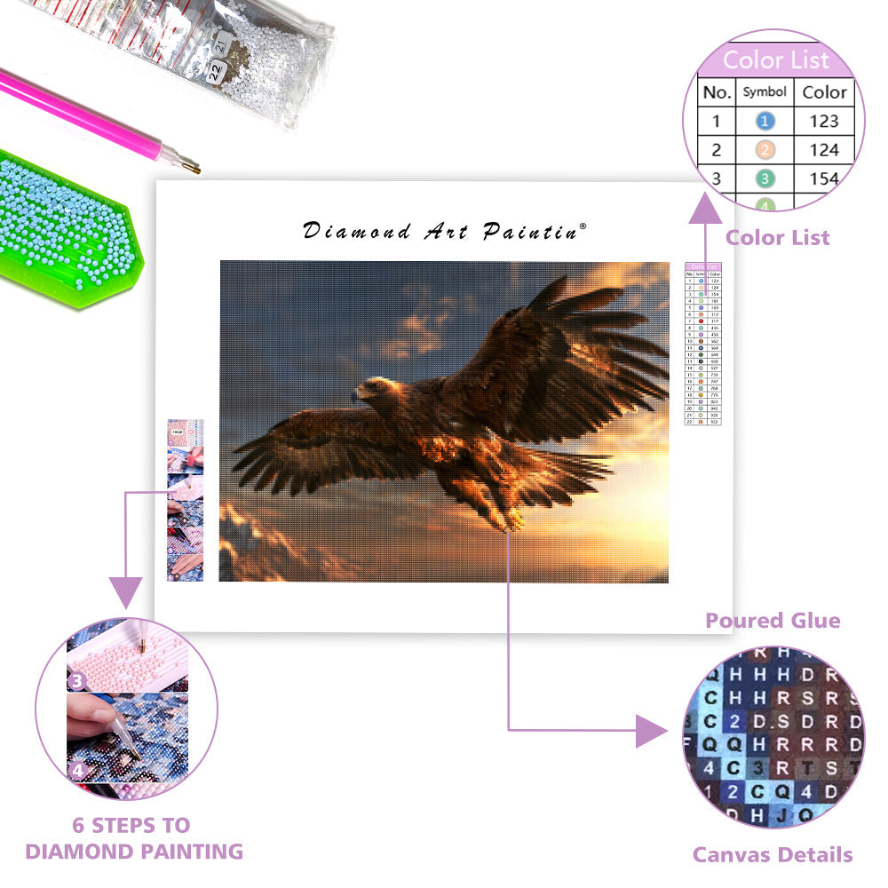 Golden Eagle - Diamond Painting