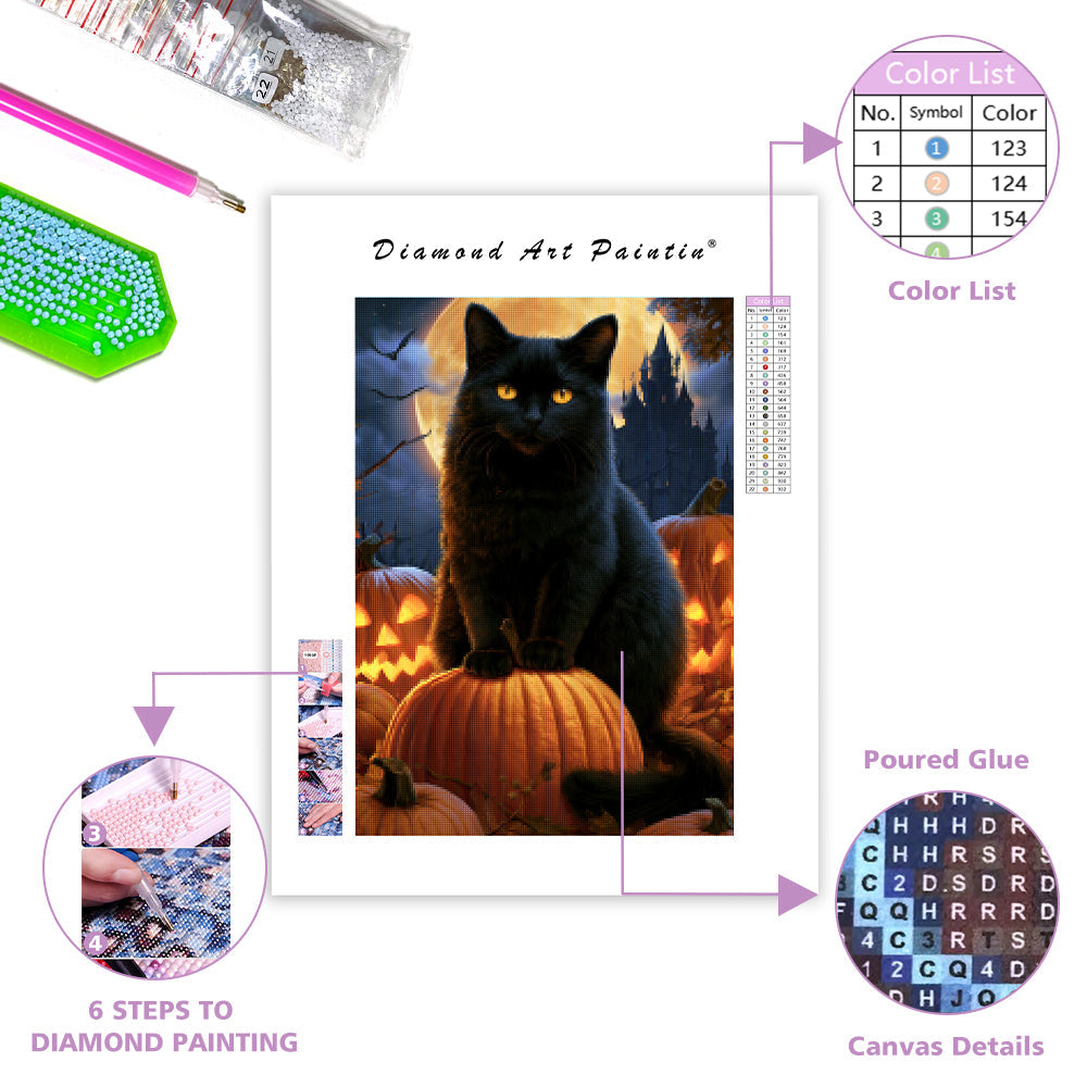 Halloween Cat - Diamond Painting