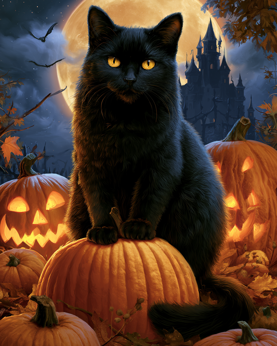 Halloween Cat - Diamond Painting