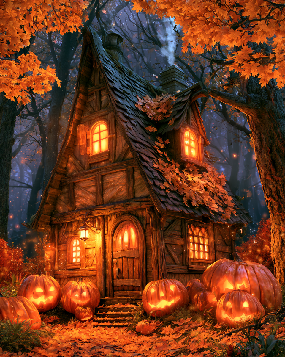 Halloween Cottage - Diamond Painting