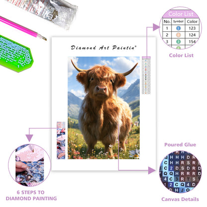Highland Cow - Diamond Painting