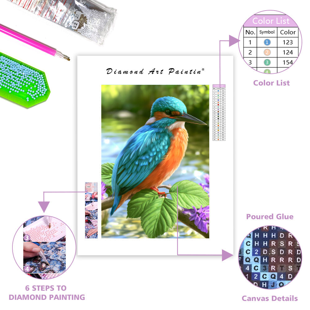 Kingfisher Stream - Diamond Painting