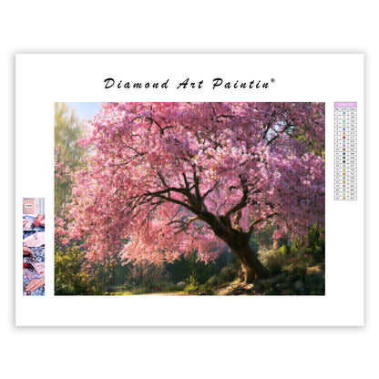 Large cherry blossom tree - Diamond Painting