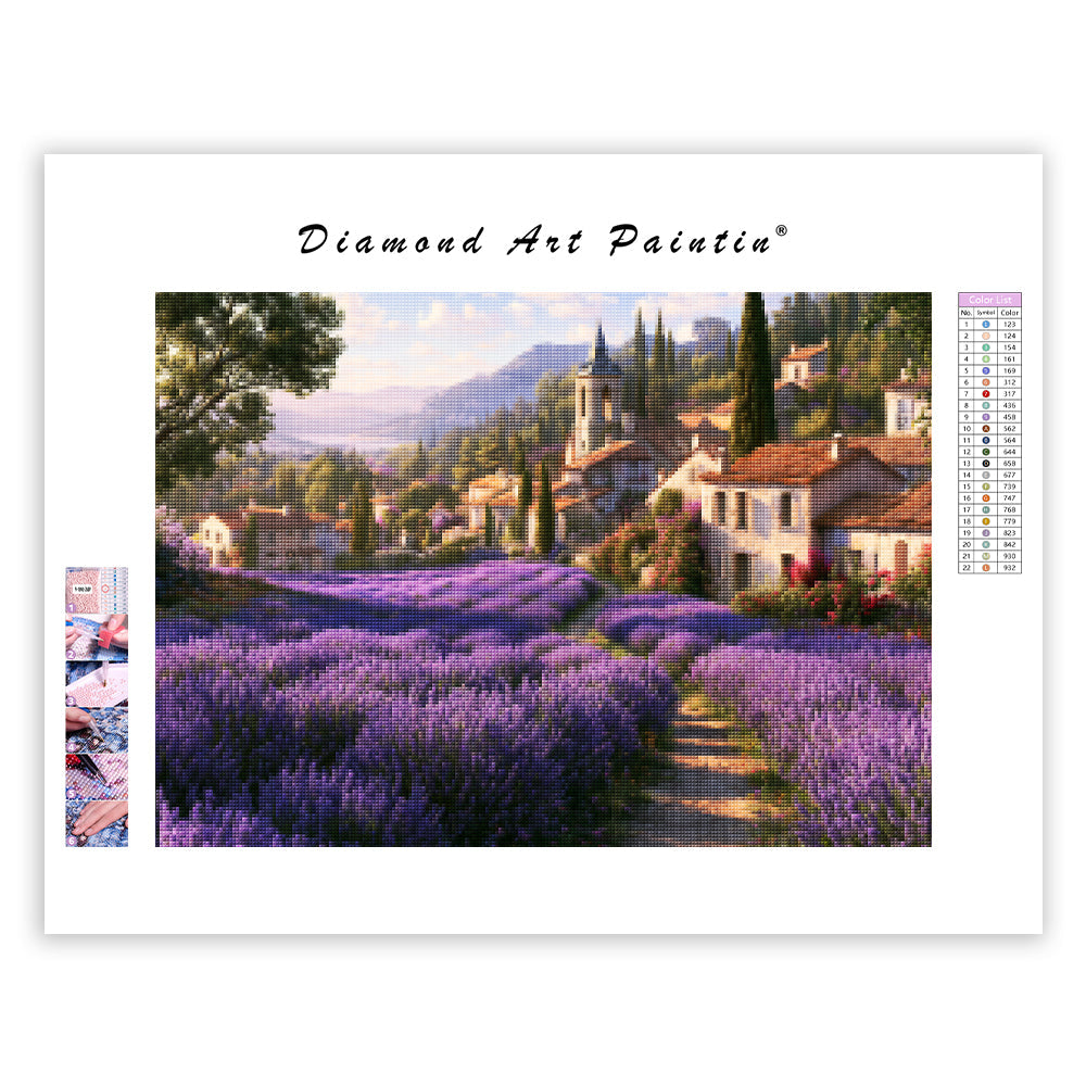 Lavender Village - Diamond Painting