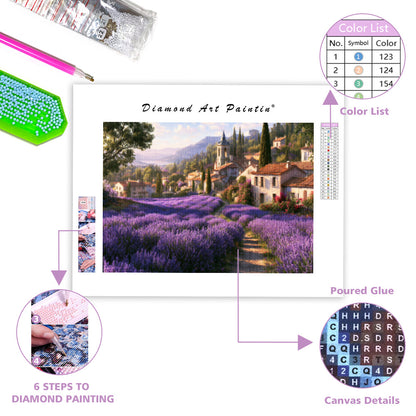 Lavender Village - Diamond Painting