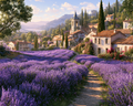Lavender Village - Diamond Painting