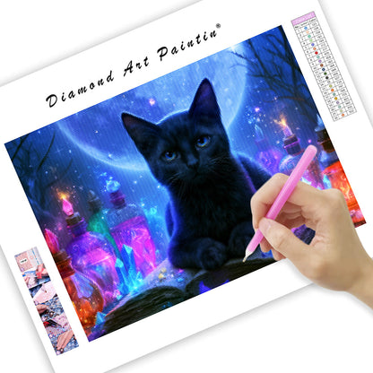 Magic Black Cat - Diamond Painting