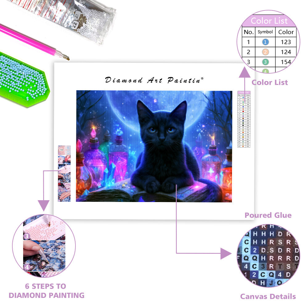 Magic Black Cat - Diamond Painting