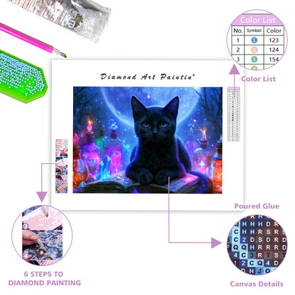 Magic Black Cat - Diamond Painting