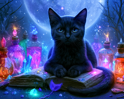 Magic Black Cat - Diamond Painting