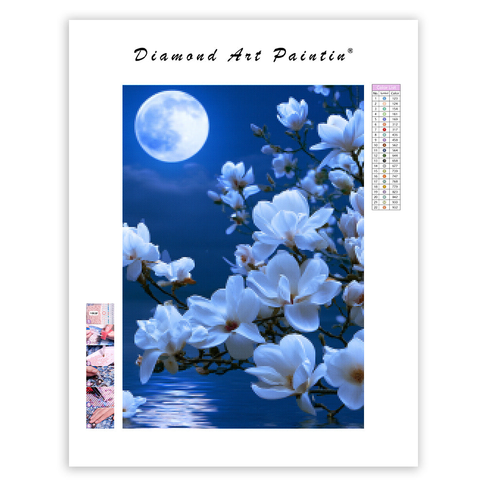 Moon Magnolia - Diamond Painting
