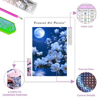 Moon Magnolia - Diamond Painting