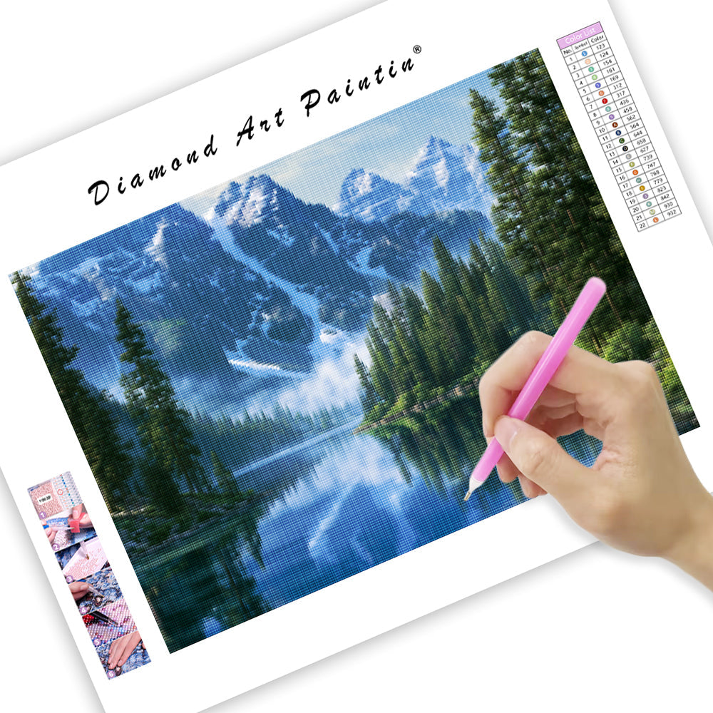 Mountain Lake - Diamond Painting