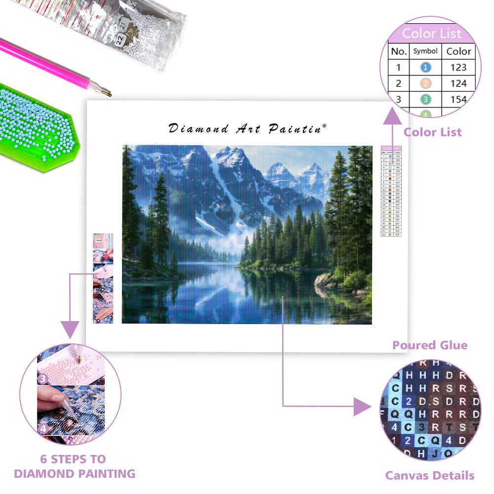 Mountain Lake - Diamond Painting