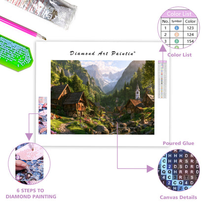 Mountain Village - Diamond Painting
