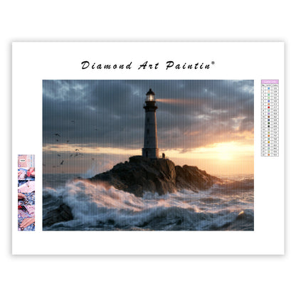 Ocean Cliff Lighthouse - Diamond Painting