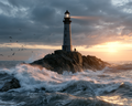 Ocean Cliff Lighthouse - Diamond Painting