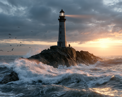 Ocean Cliff Lighthouse - Diamond Painting