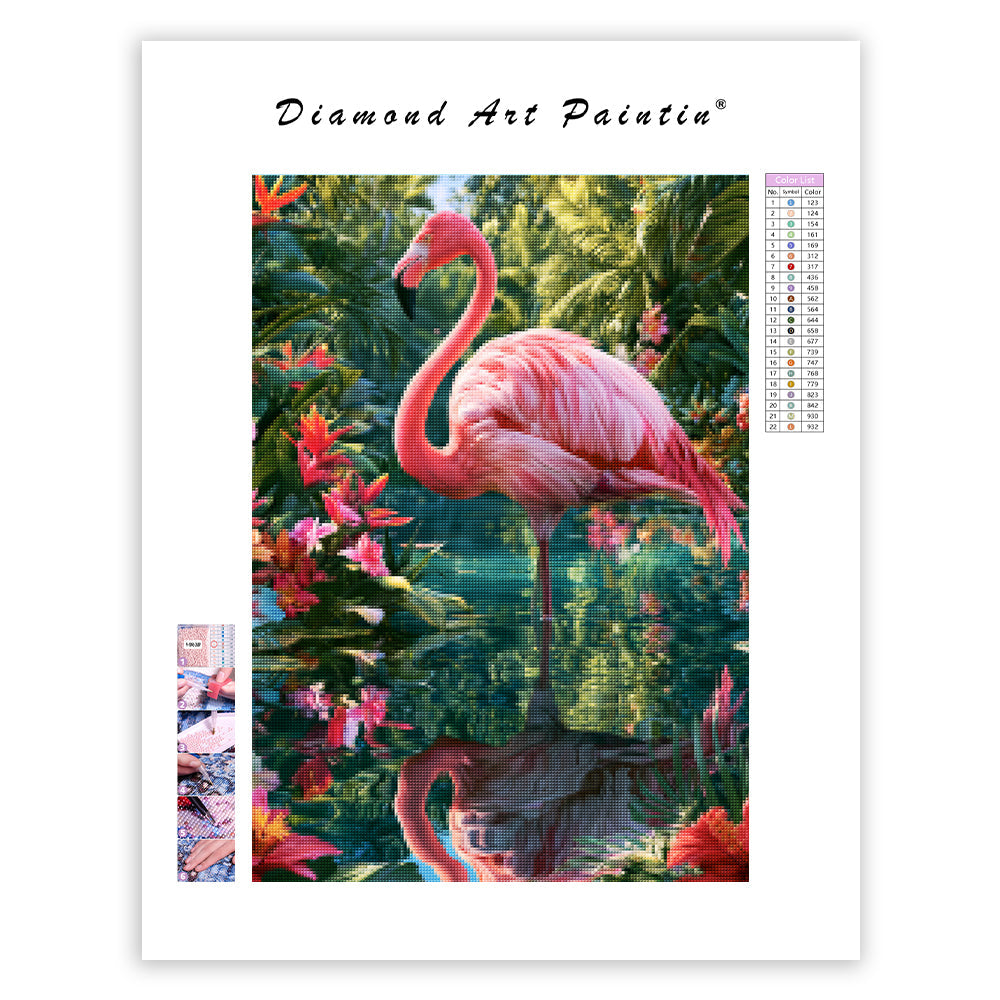 Pink Flamingo - Diamond Painting