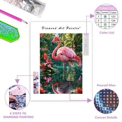 Pink Flamingo - Diamond Painting