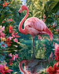 Pink Flamingo - Diamond Painting